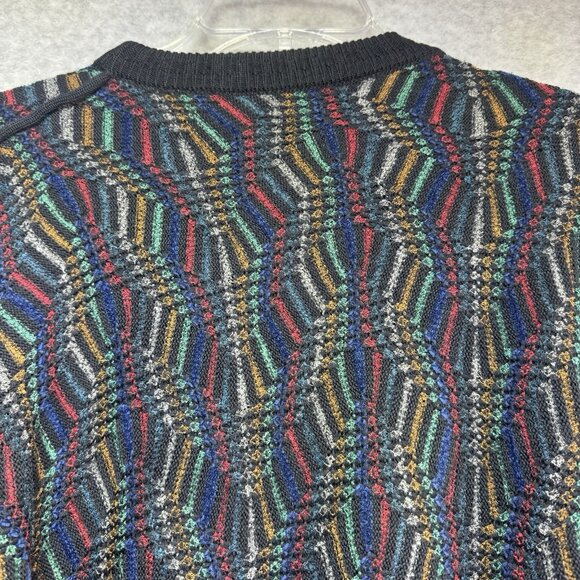 VTG St. Croix Knit Sweater XL Levys Nashville Wool Multi Color 80s 90s USA Made - Picture 7 of 10